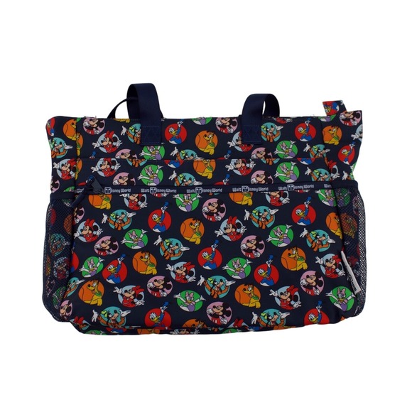 Disney Handbags - Walt Disney World Tote Laptop Bag Blue Mickey Friends Travel Parks Vacation Chic